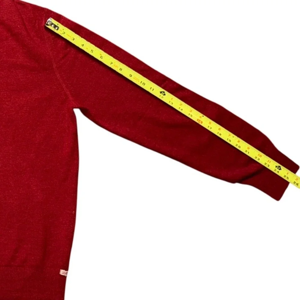 Banana Republic‎ Heritage Red Wool V Neck Long Sleeve Sweater Men's Size L